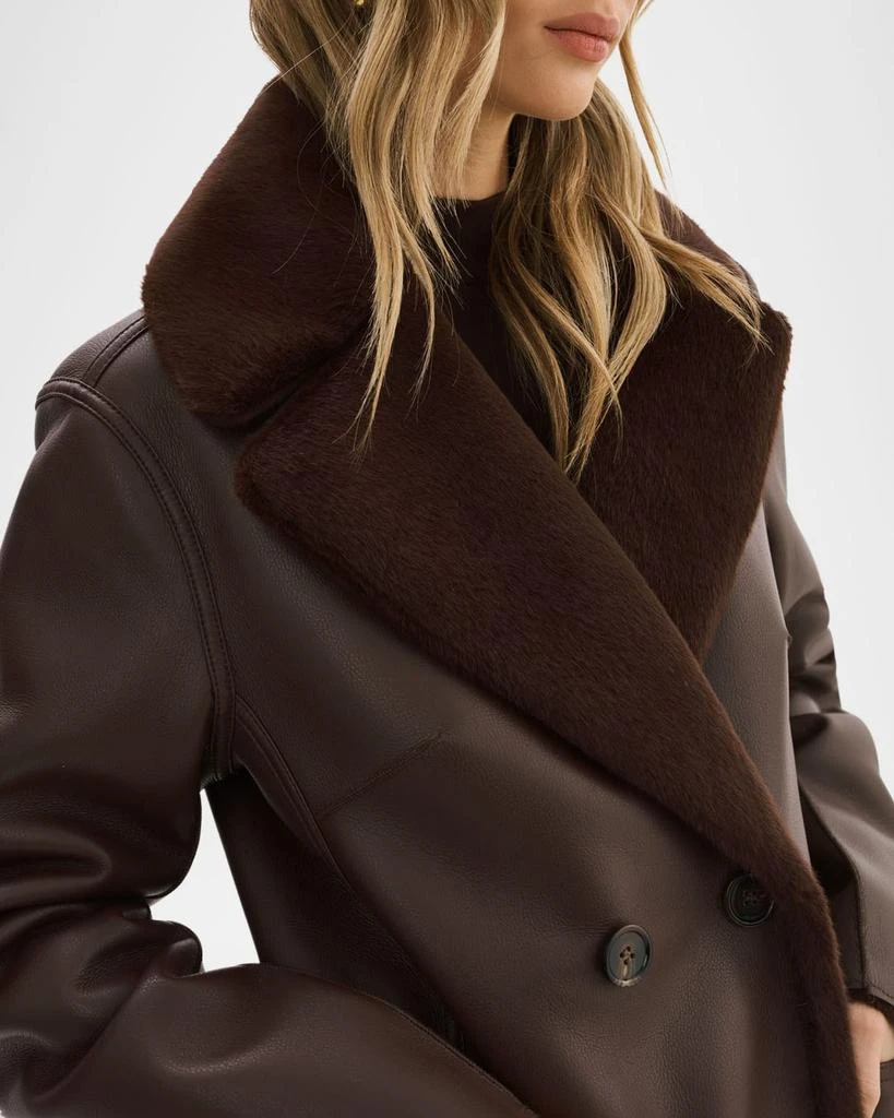 LaMarque Camille Faux Fur Double-Breasted Reversible Coat 3