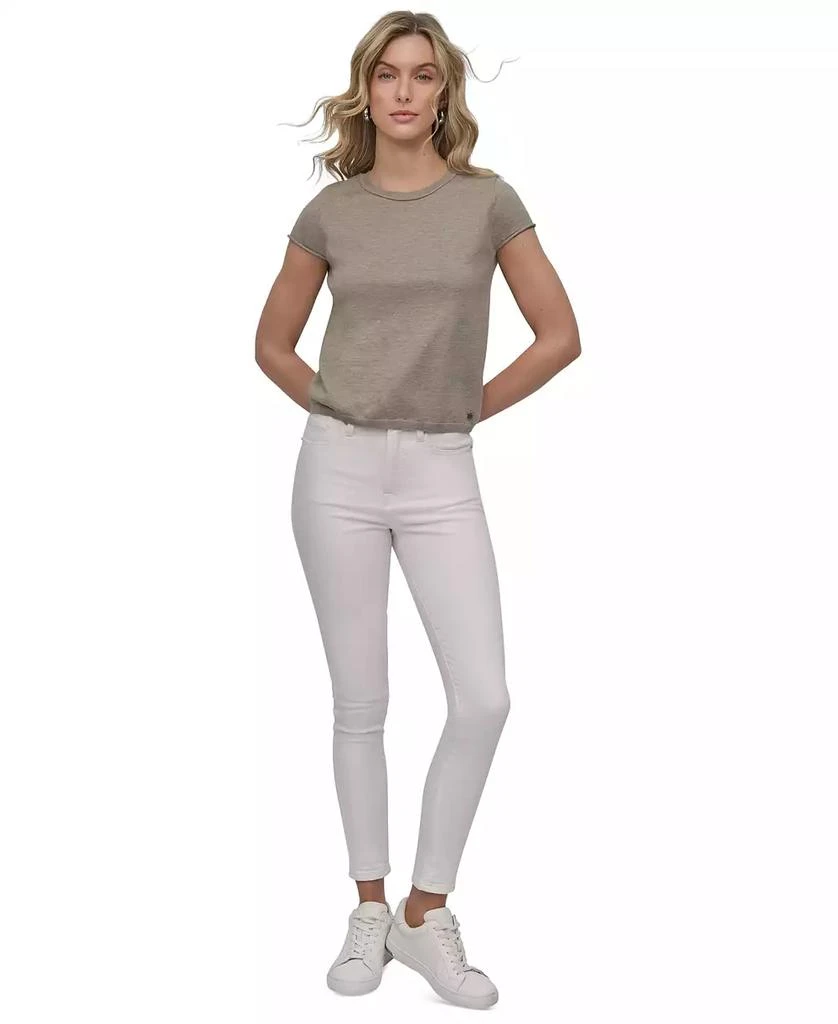 DKNY Petite Cap-Sleeve Crewneck T-Shirt 2
