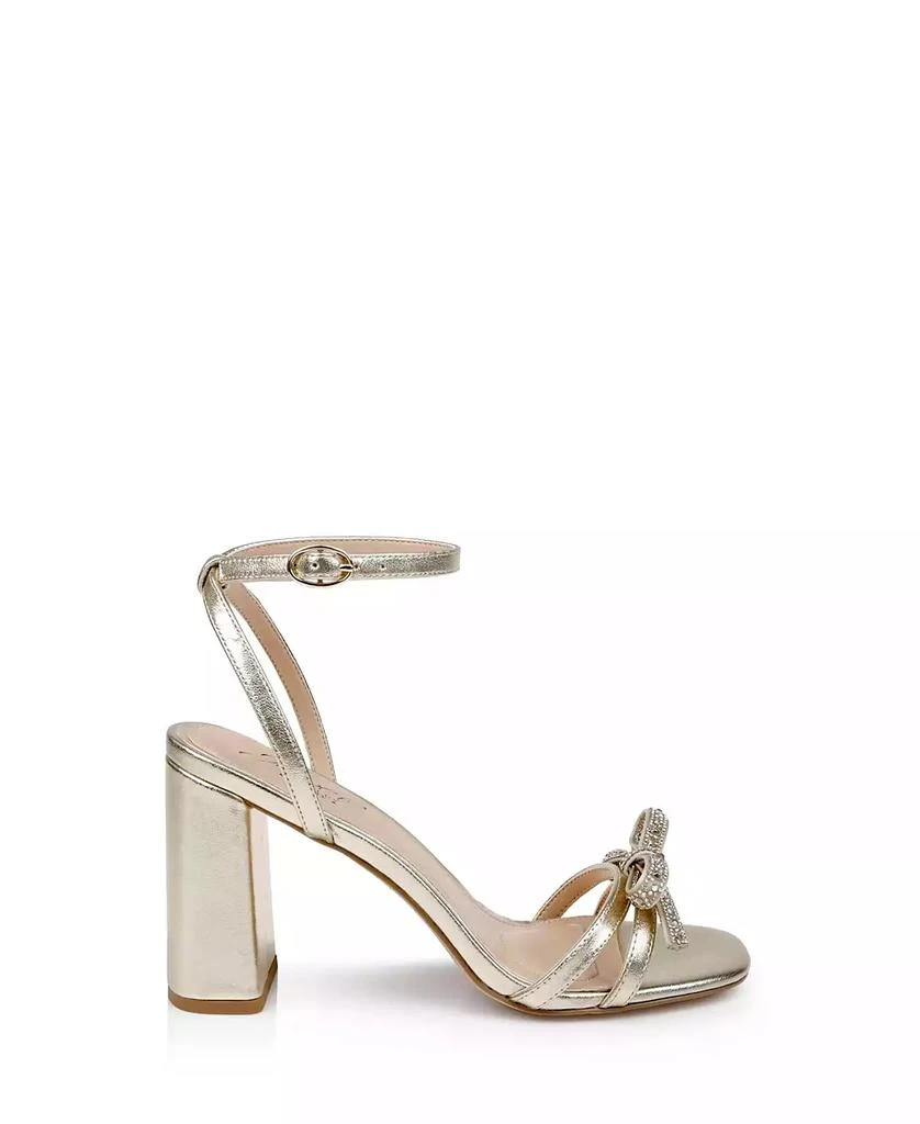 Badgley Mischka Women's Hillary Bow Detail Block Heel Evening Sandals 2