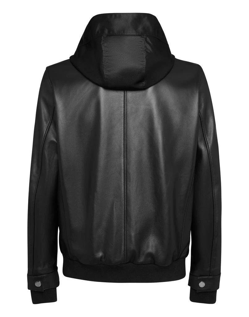 Philipp Plein Nappa Leather Hooded Bomber Jacket 3