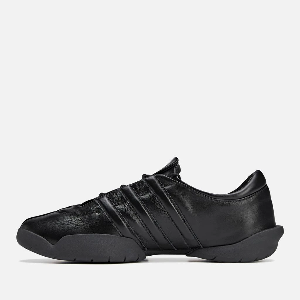 Y-3 Men's Regu Leather Trainers - Black/Black 3
