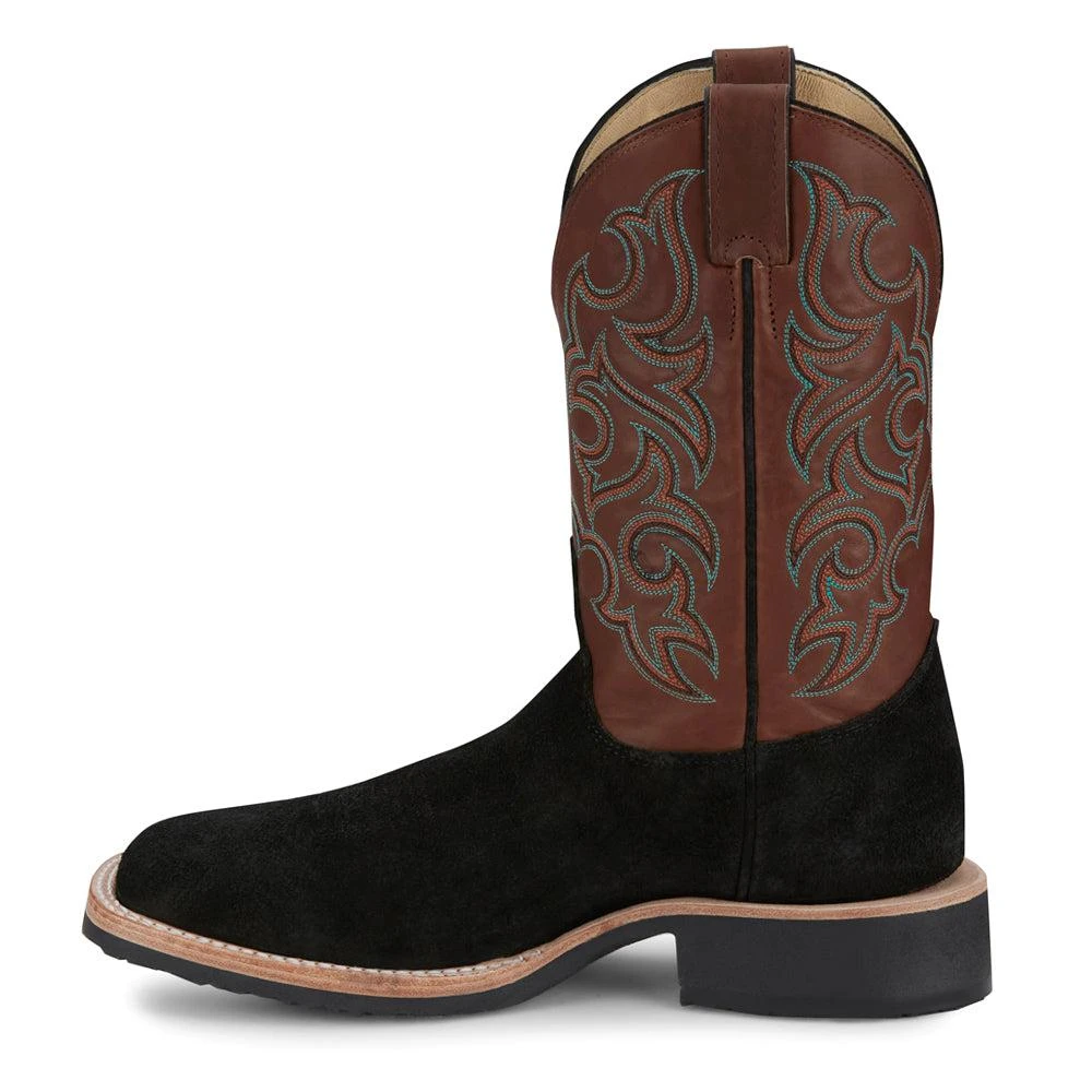 Justin Boots Alamo 11 Inch Roughout Square Toe Cowboy Boots 3