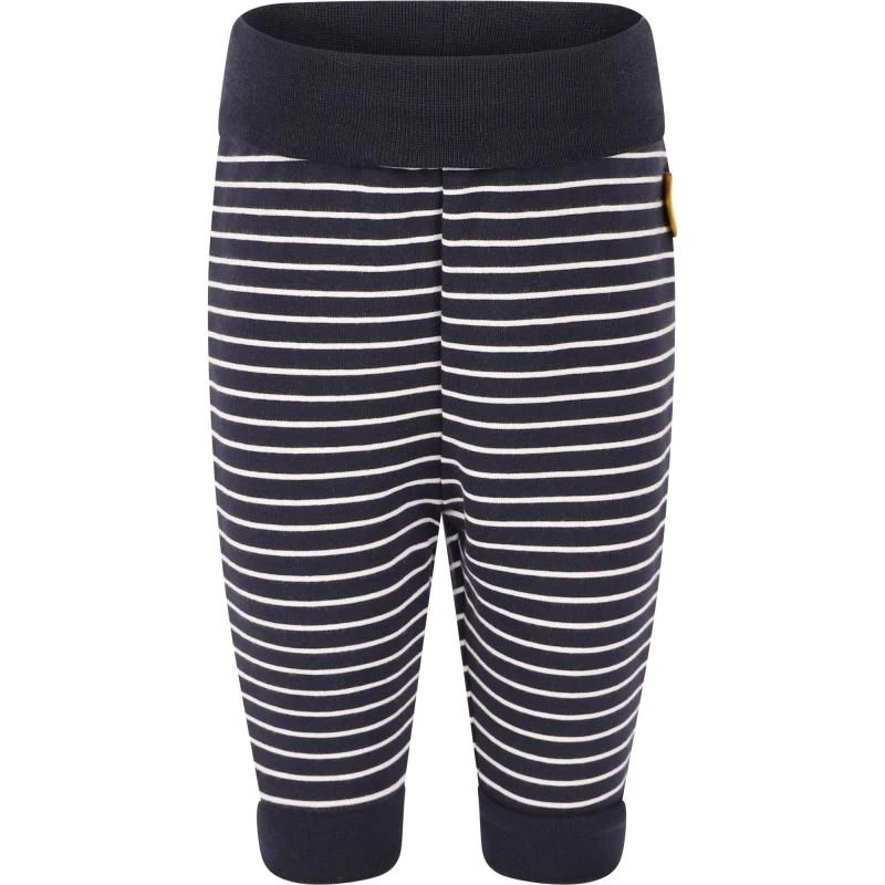 Steiff Logo bear striped baby pants in navy and white 1