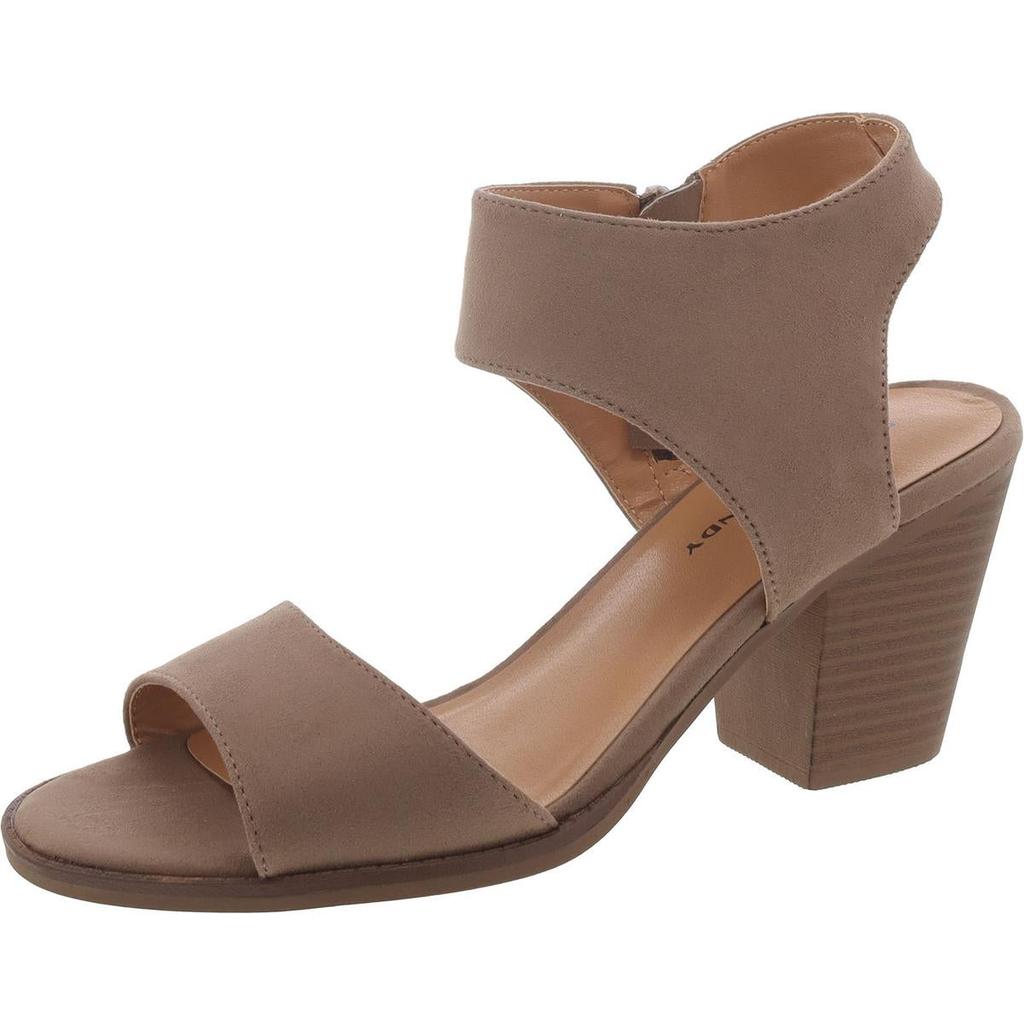 Rock & Candy aleeya Womens Suede Zipper Heel Sandals