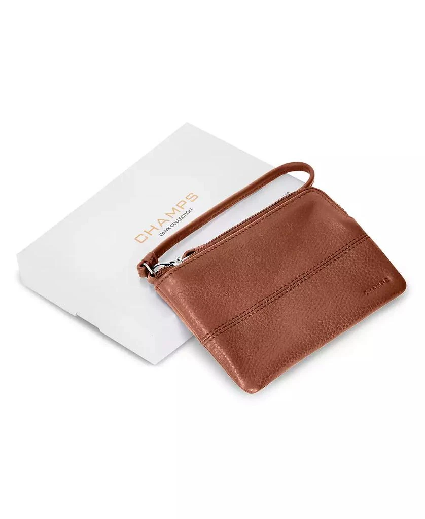 CHAMPS Onyx Collection 6" Leather Wristlet 3