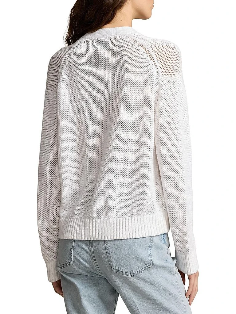 Ralph Lauren Linen-Cotton V-Neck Cardigan 4