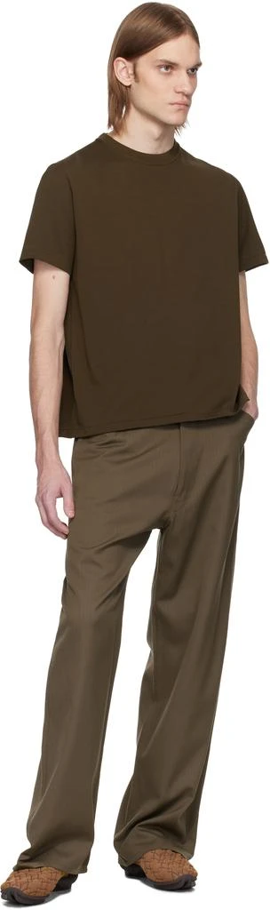 Omar Afridi Brown Cotton T-shirt 4