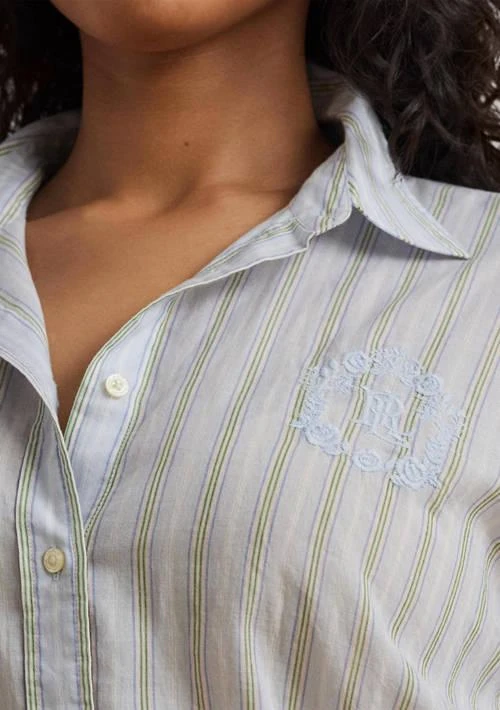 Ralph Lauren Ralph Lauren Plus Size Oversize Striped Cotton Voile Shirt 3
