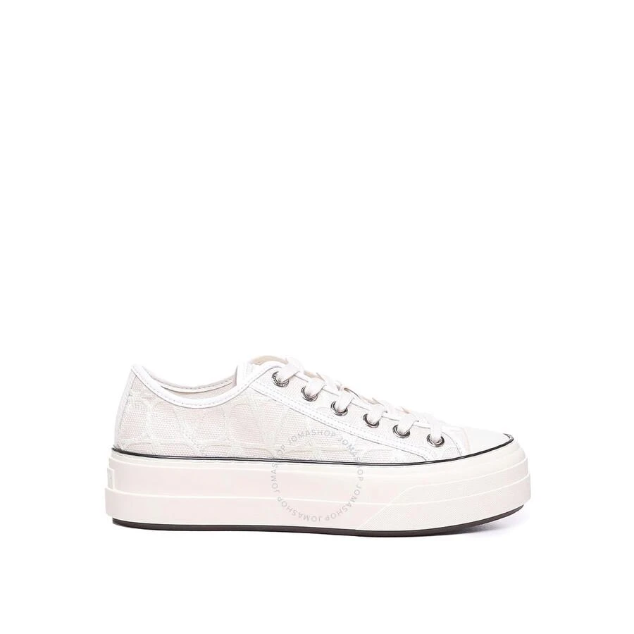 Valentino Ladies Ivory/Fondant/Black Toile Iconographe Platform Low Top Sneakers 1