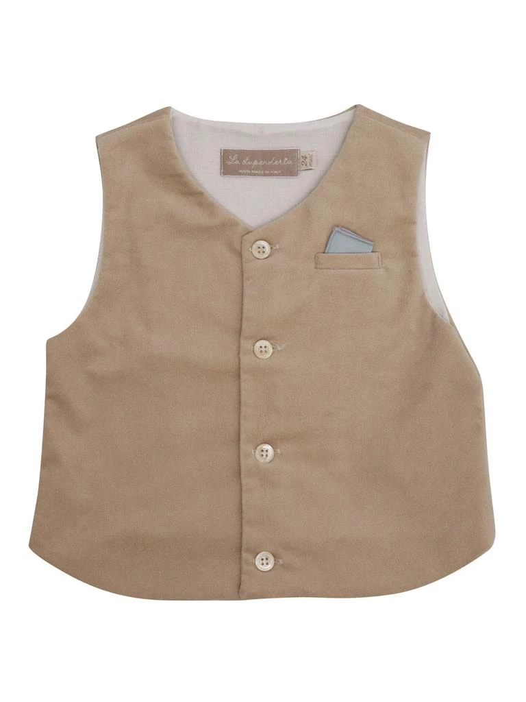 LA STUPENDERIA La Stupenderia V-Neck Tailored Satin Waistcoat