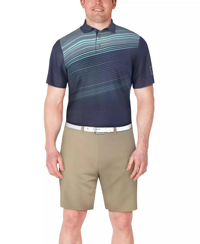 PGA TOUR Men's Printed Stripe Polo Shirt 3