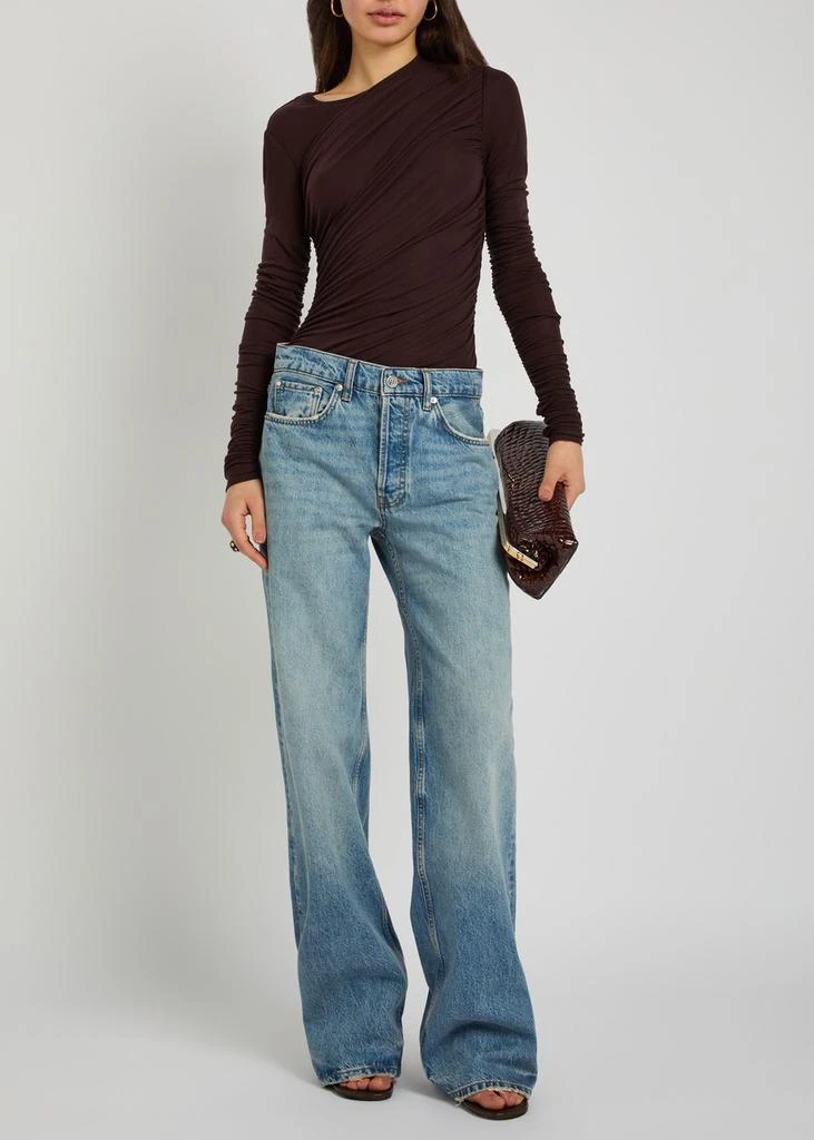 AGOLDE Tania ruched stretch-jersey top 4