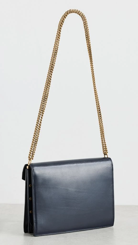What Goes Around Comes Around YSL Navy Calfskin Cassandra Chain Bag 3