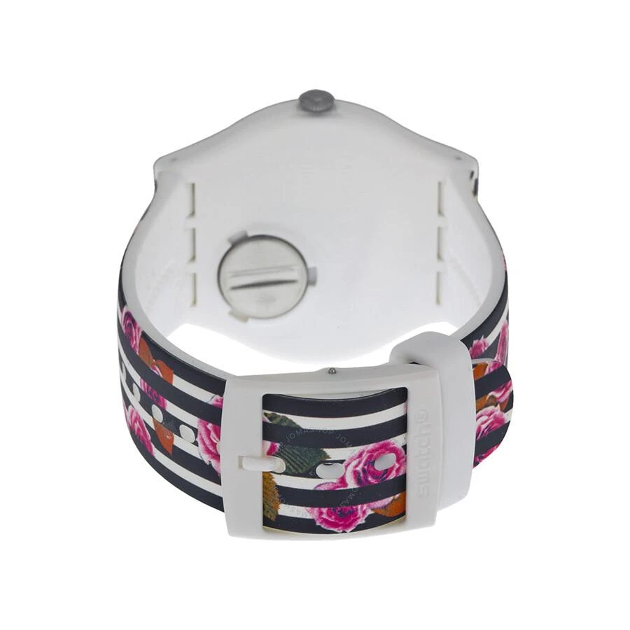 Swatch Rose Explosion Rose Patterned See Through Dial Rose Patterned Silicone  Unisex Watch SUOW110 3