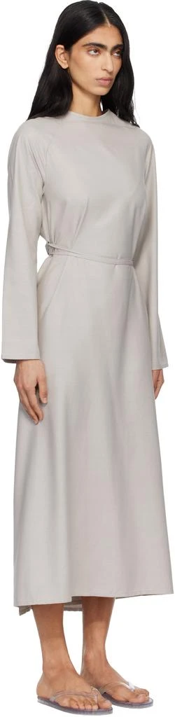 Baserange Taupe Long Sleeve Apron Maxi Dress 2