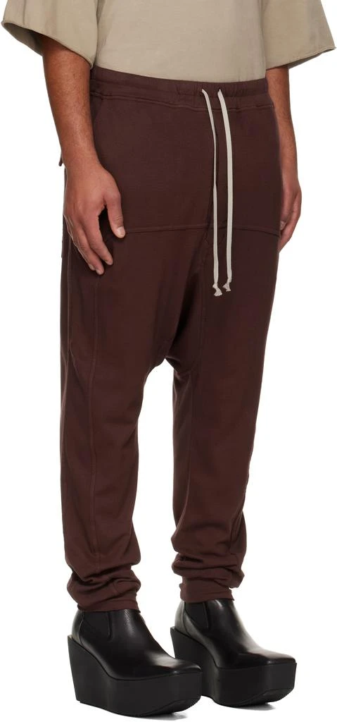 Rick Owens Burgundy Concordians Drawstring Sweatpants 2