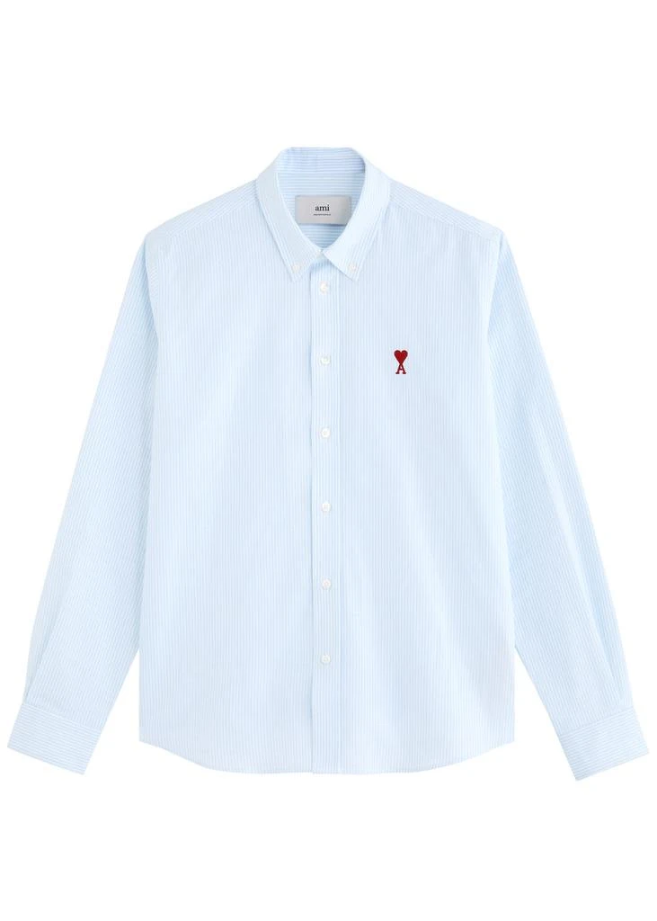 AMI Logo striped cotton shirt 1