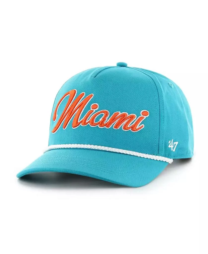 47 Brand Men's Aqua Miami Dolphins Overhand Hitch Adjustable Hat 1