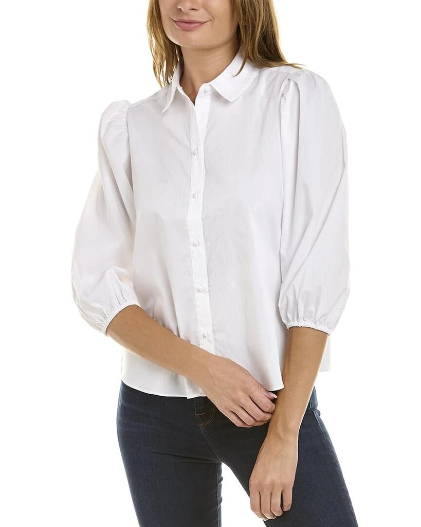 Nanette Lepore Puff Sleeve Poplin Shirt 1