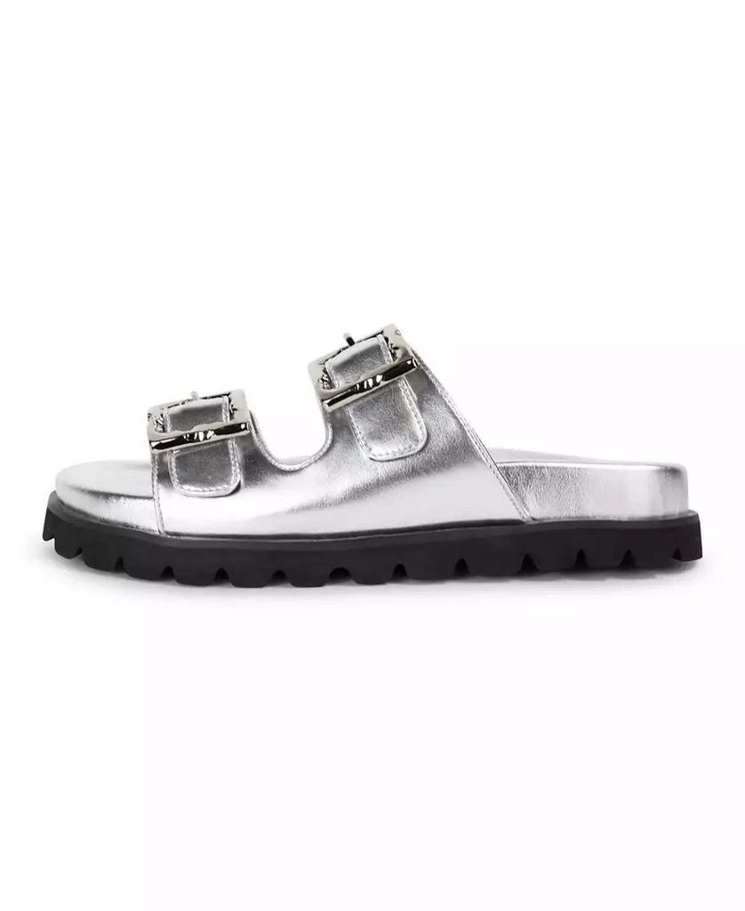 SMASH Shoes Women's Kaia Double Band Buckle Sporty Flatform Footbed Slide Sandals - Extended Sizes 10-14 2