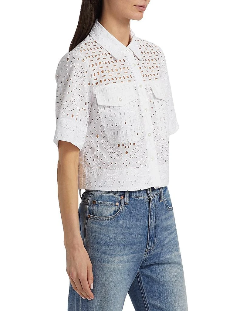 VERONICA BEARD Spruce Eyelet Cotton Top 4