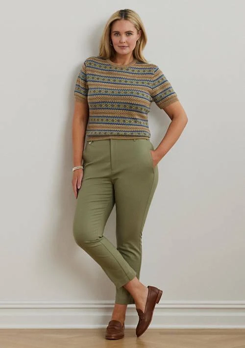 Ralph Lauren Ralph Lauren Plus Size Stretch Cotton Blend Pants 4