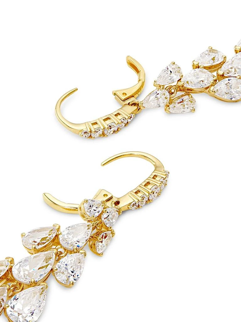 Adriana Orsini Feliz 18K Gold-Plated & Cubic Zirconia Linear Drop Earrings 3