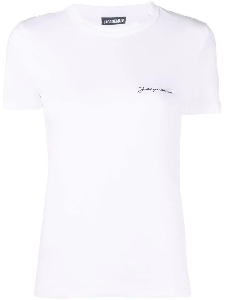 NA White embroidered T-shirt