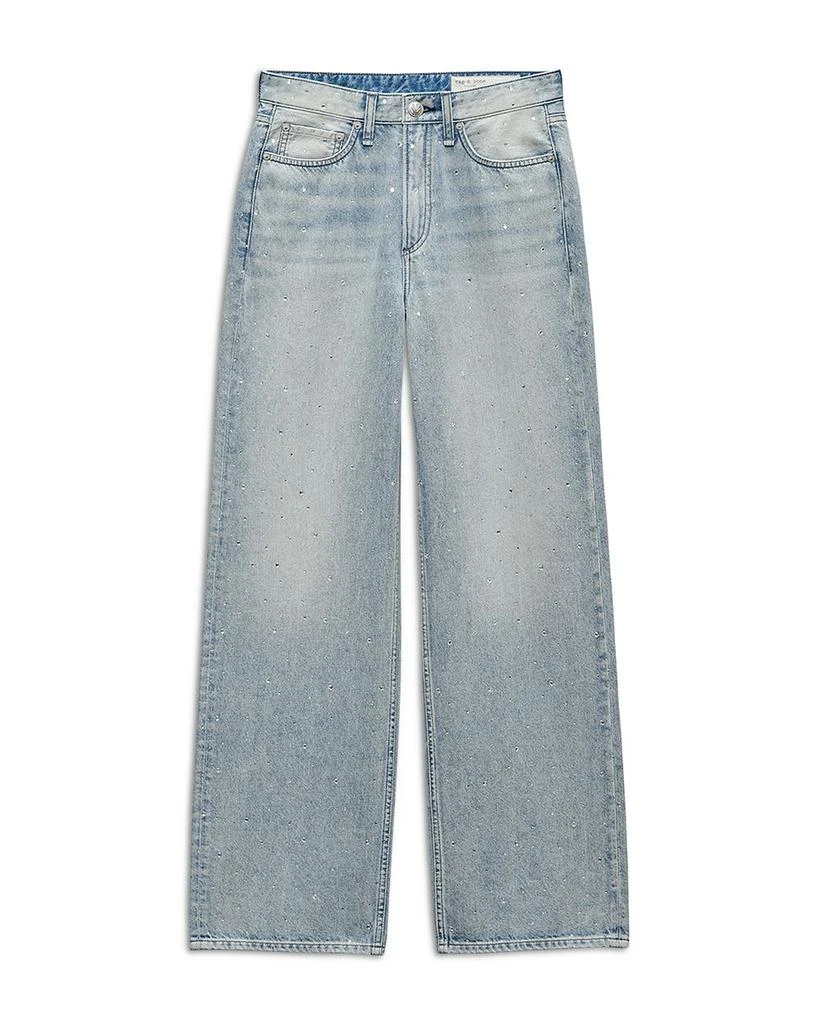 Rag & Bone Logan Wide Leg Jeans in Misty With Jewel 7