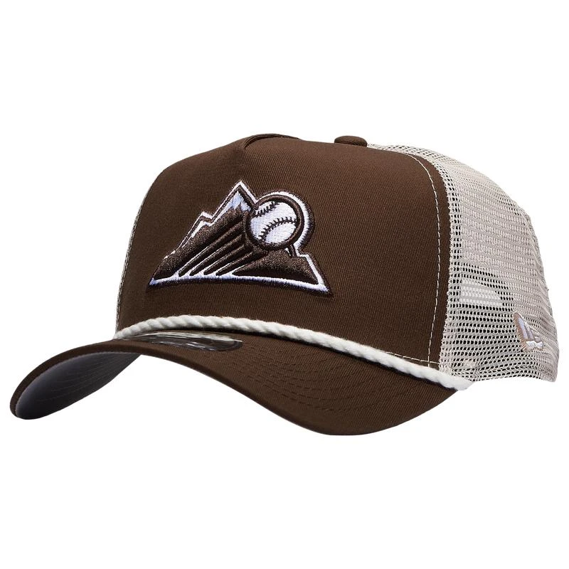 New Era New Era Colorado Rockies 9FORTY A-Frame Trucker Rope Cap - Men's 1
