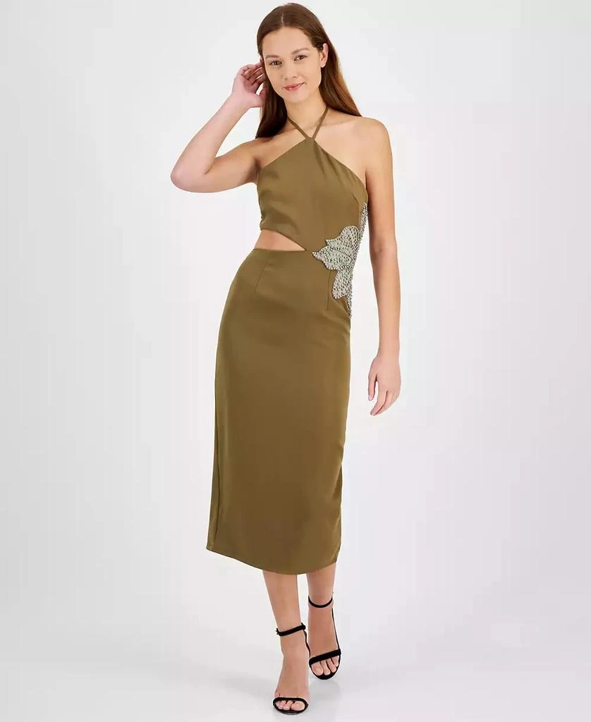 Shop Women's Halter-Neck Floral Appliqu Dress on Sale at BeyondStyle  Get  72% Off Women's Halter-Neck Floral Appliqu Dress with Limited-Time Flash  Deals, Exclusive Discounts, and Special Offers. Enjoy Unbeatable Savings on