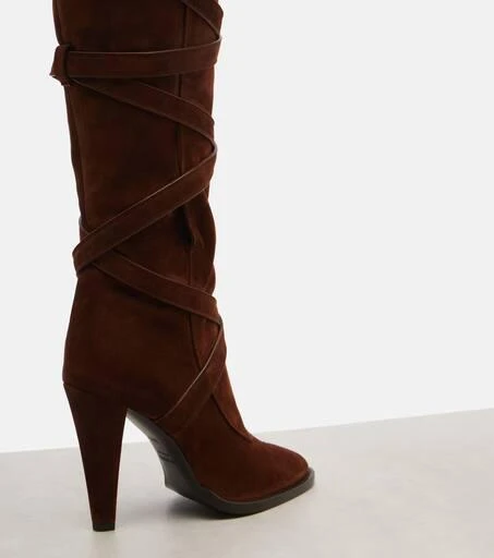 Yves Saint Laurent Suede knee-high boots 5