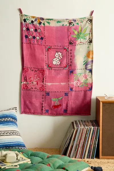 Urban Renewal ReMADE By UO Remnants Embroidered Kantha Tapestry