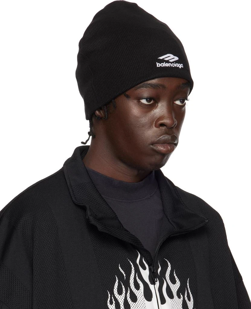 Balenciaga Black 3B Sports Icon Ski Beanie 2