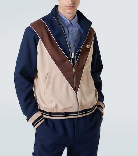 Valentino Colorblocked logo zip-up sweatshirt 5