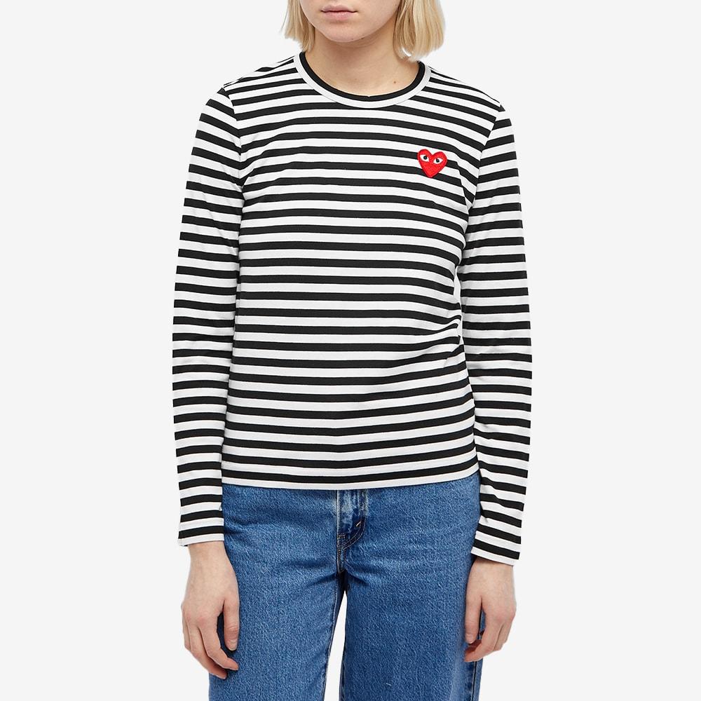 Shop Comme des Garçons Play Women's Long Sleeve Heart Logo