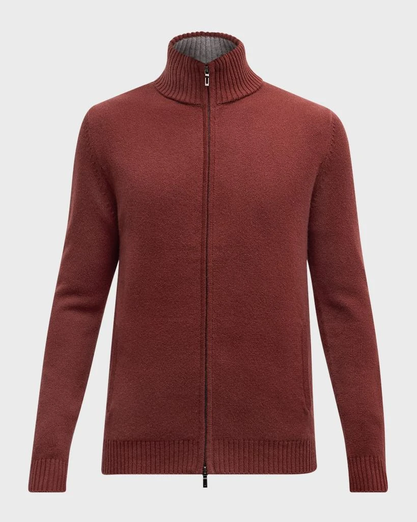 Neiman Marcus Men's Full-Zip Cashmere Sweater 1
