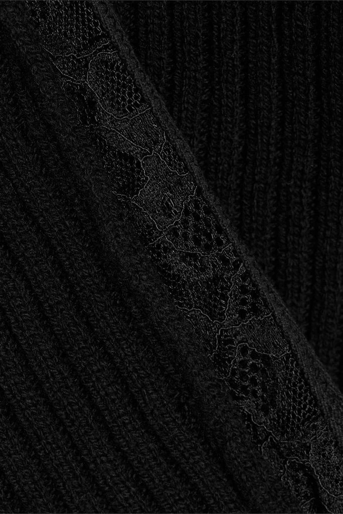 SIMKHAI Elsie lace-trimmed ribbed wool and cashmere-blend camisole 4