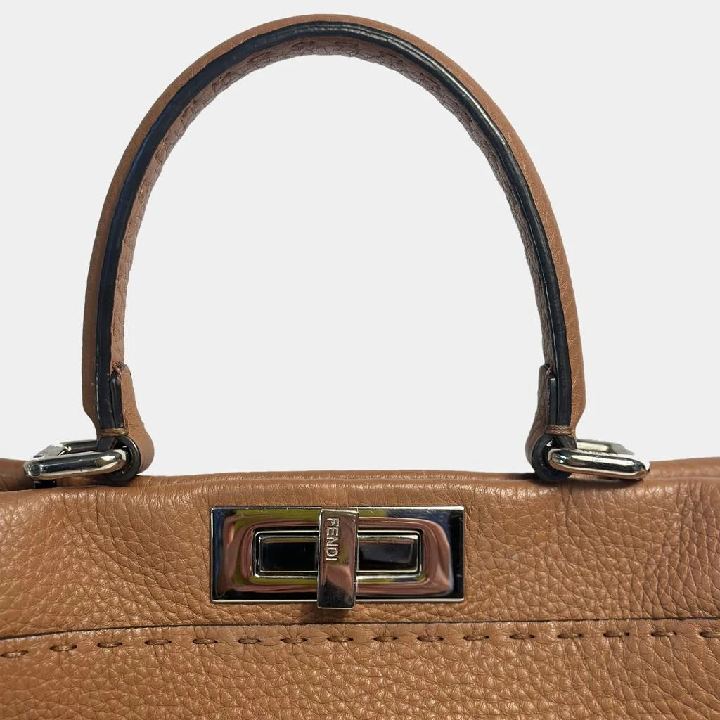Fendi Fendi Brown Leather Medium Peekaboo Bag 6