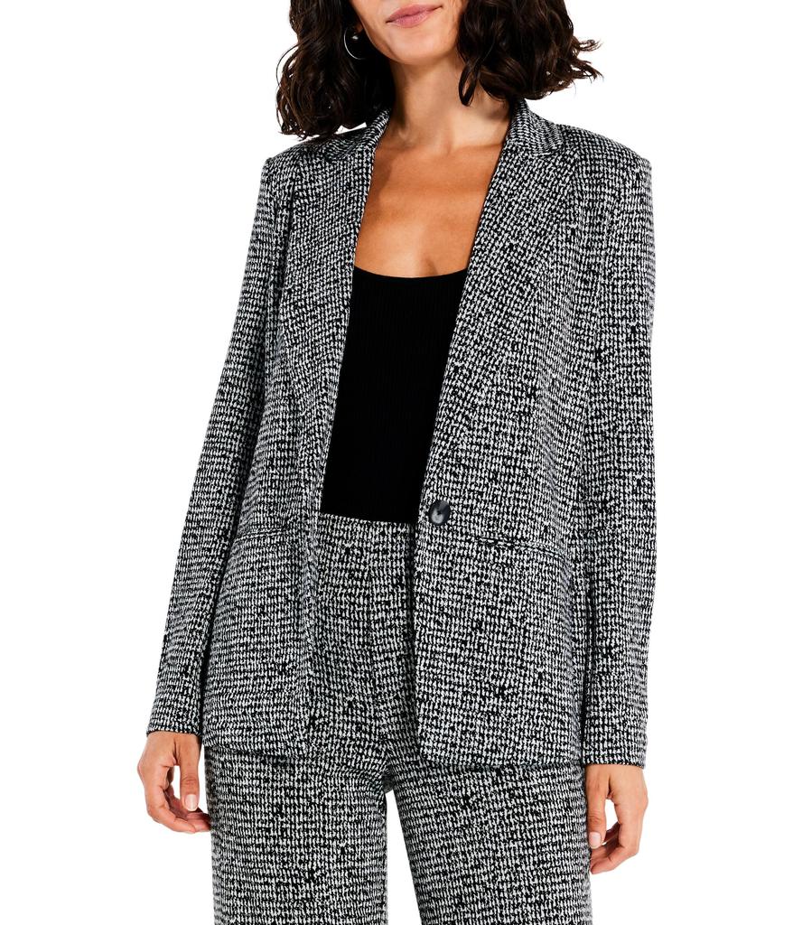 NIC+ZOE Etched Tweed Knit Blazer