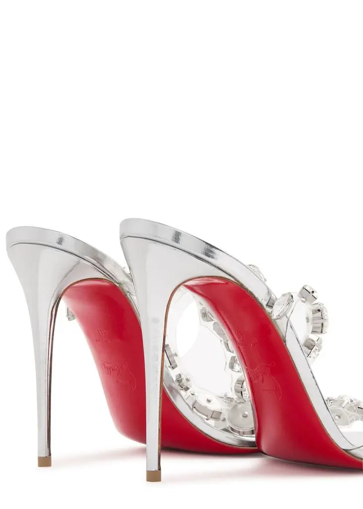 Christian Louboutin Rosalie Jewel 100 metallic leather sandals 4