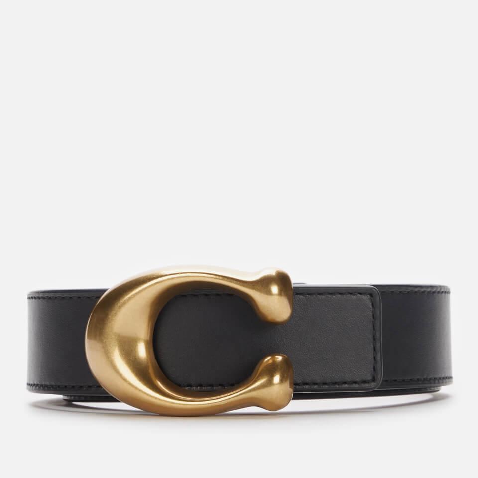 Coach Coach Women's 32mm Sculpted C Reversible Belt - Black 1941 Saddle