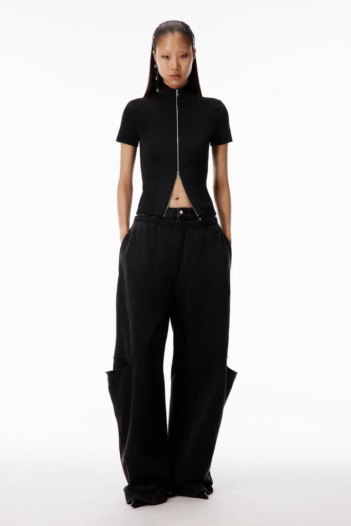 Alexander Wang Rashguard Mock Neck Short Sleeve Top 6