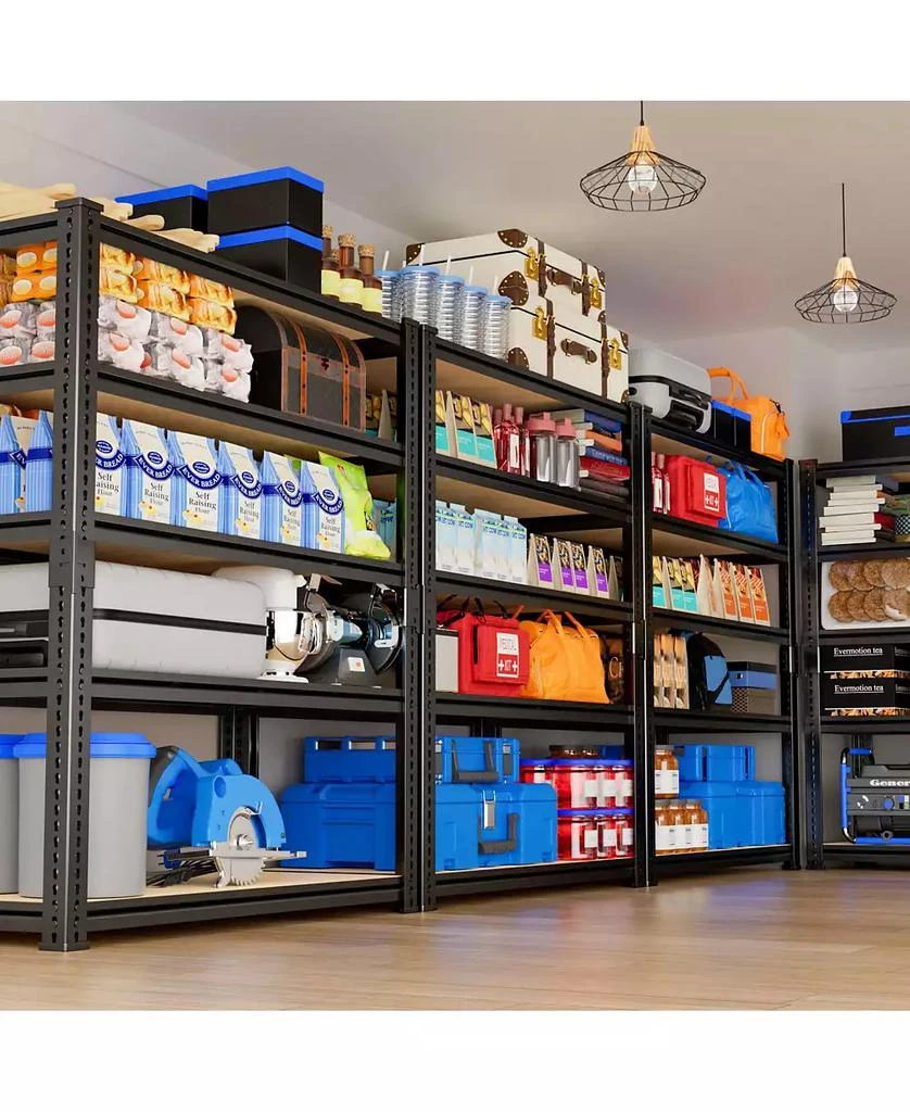 Lovmor 36 in W x 72 in H x 18 in D Adjustable MDF Heavy Duty Metal Shelving Unit 8