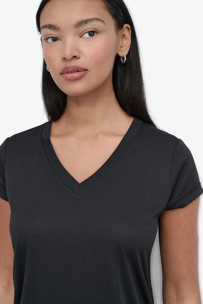 DKNY RUCHED TECH-MESH PERFORMANCE TEE 5