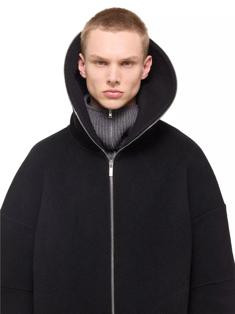 Helmut Lang Wool Hooded Coat 7