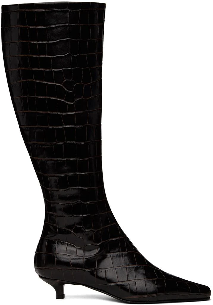 Totême Brown 'The Slim' Knee-High Boots 1