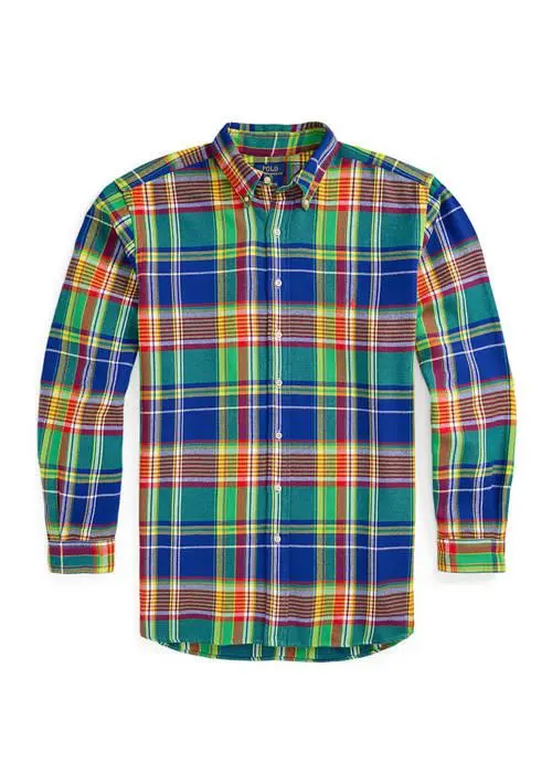 Ralph Lauren Big & Tall Plaid Brushed Flannel Shirt 4