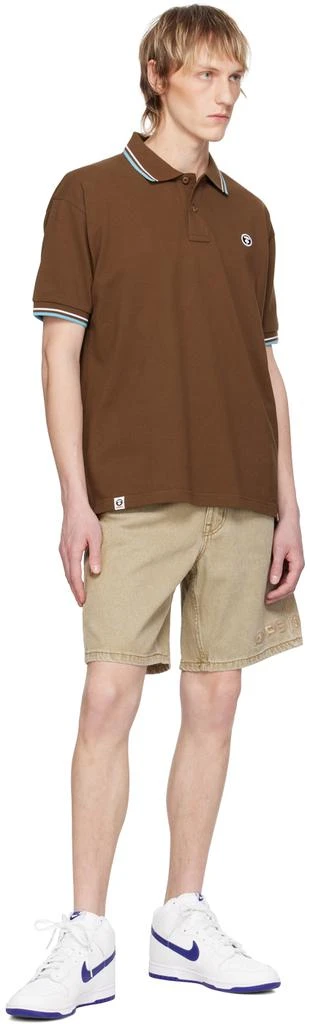 AAPE by A Bathing Ape Brown Patch Polo 4