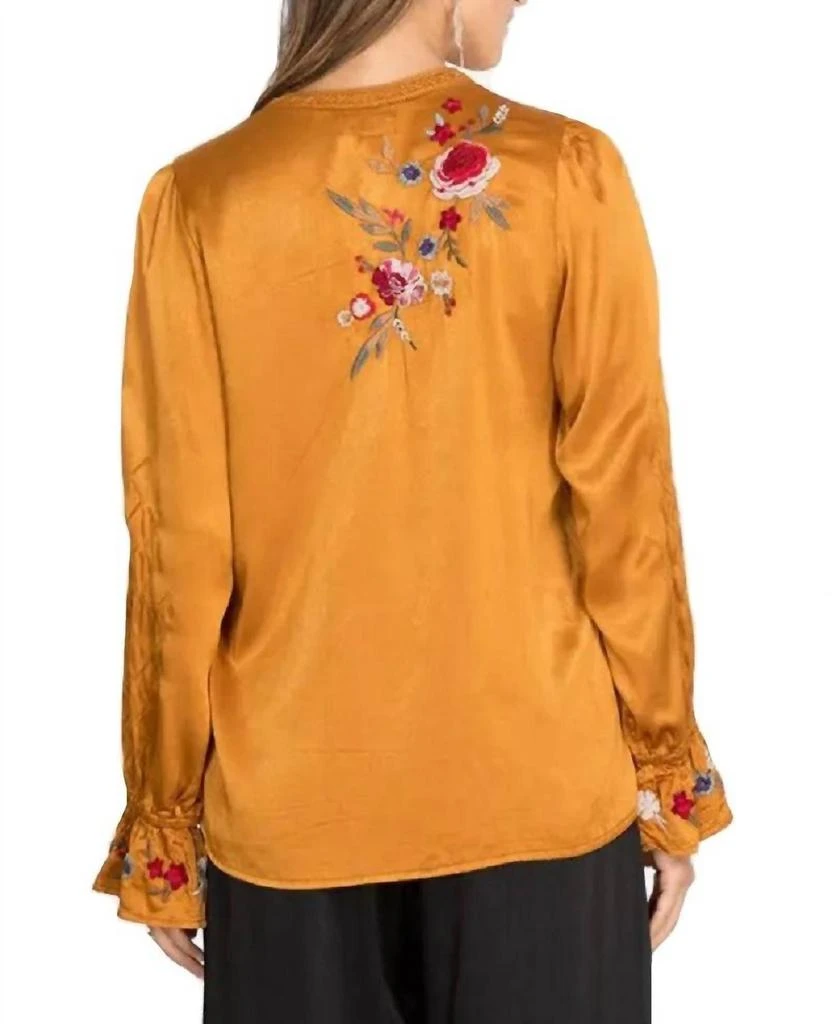 Johnny Was Roma Victorian Prairie Blouse In Topaz 2
